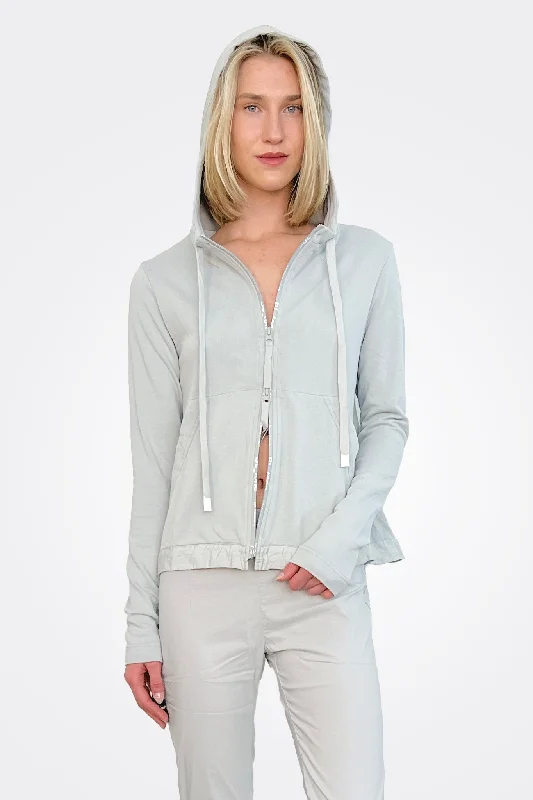 Graphic Zip Hooded Jacket - Grey