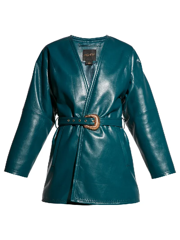 JASPER RECYCLED LEATHER COAT