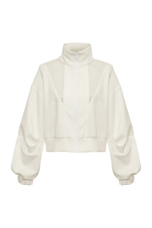 Kenzie Mesh Block Jacket In Cream