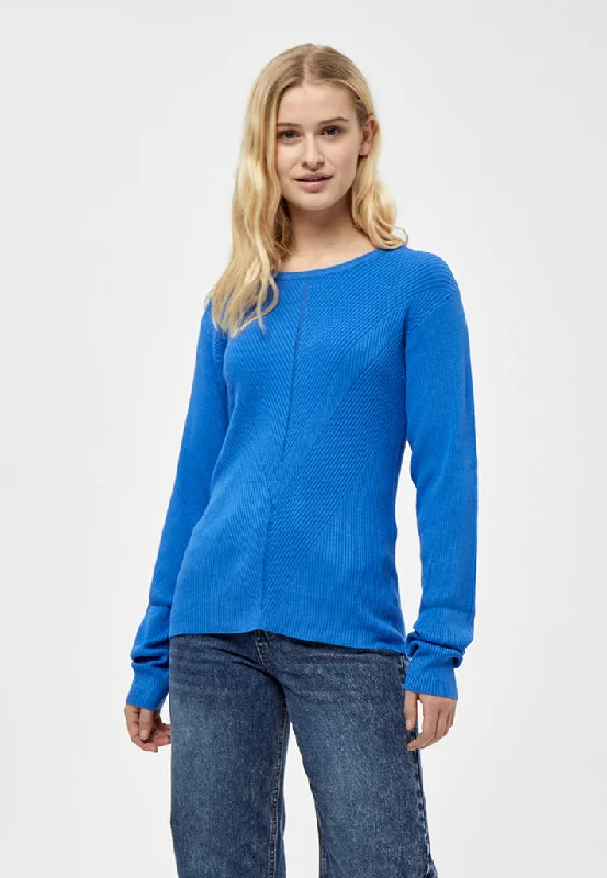 Kissi Graphic Knit Blouse - NEBULAS BLUE