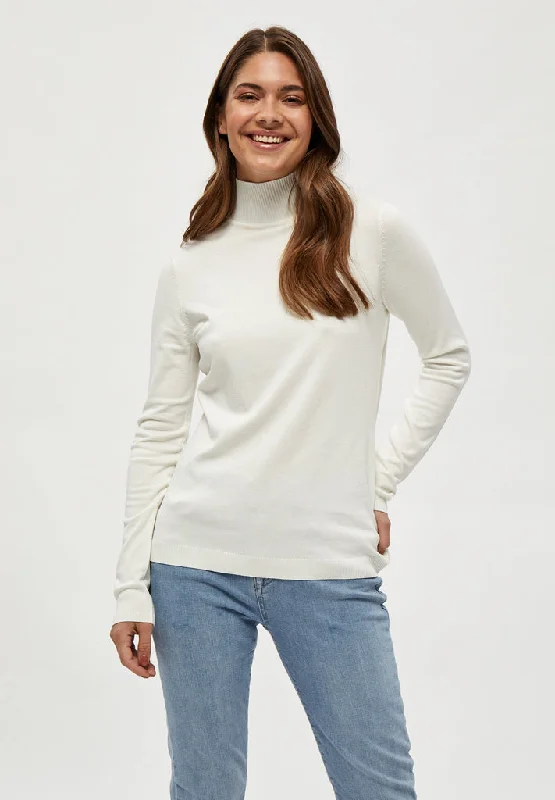 MSLana Roll Neck Knit - Broken White