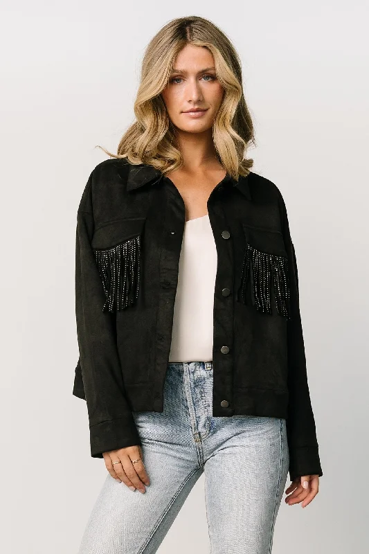 Mills Fringe Jacket | Black