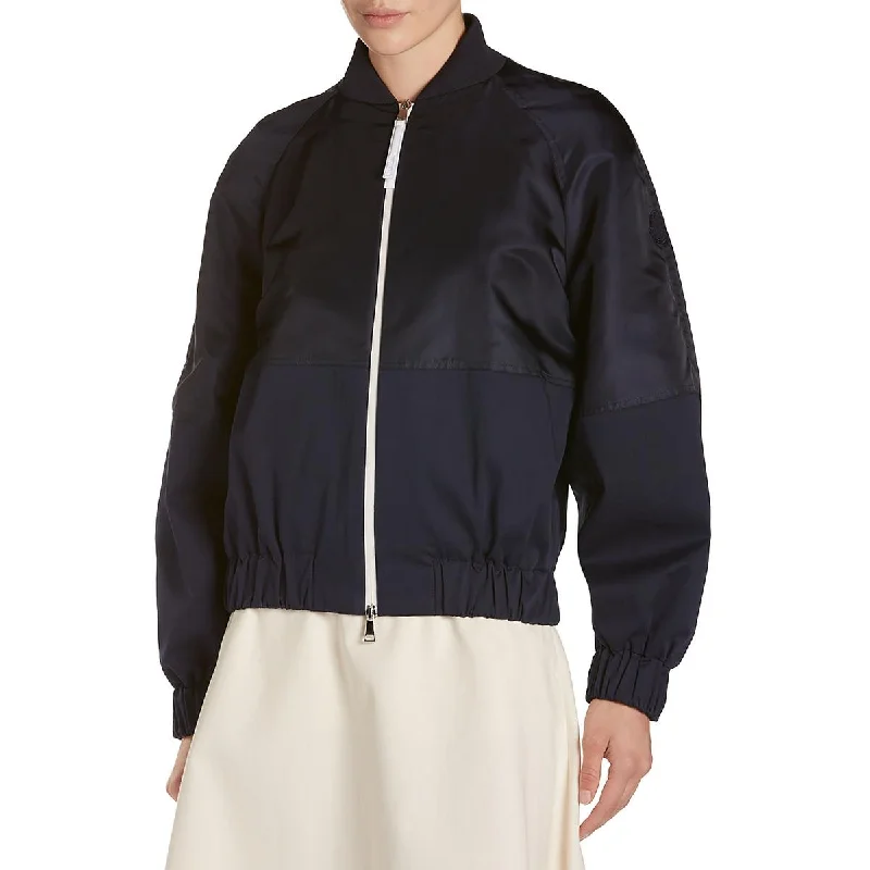 Moncler Womens Gobie Lightweight Short Bomber Jacket