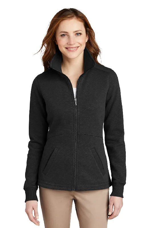 Port Authority Womens Full Zip Fleece Jacket - Black