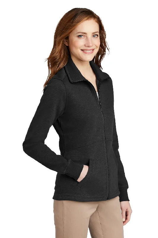 Port Authority Womens Full Zip Fleece Jacket - Black