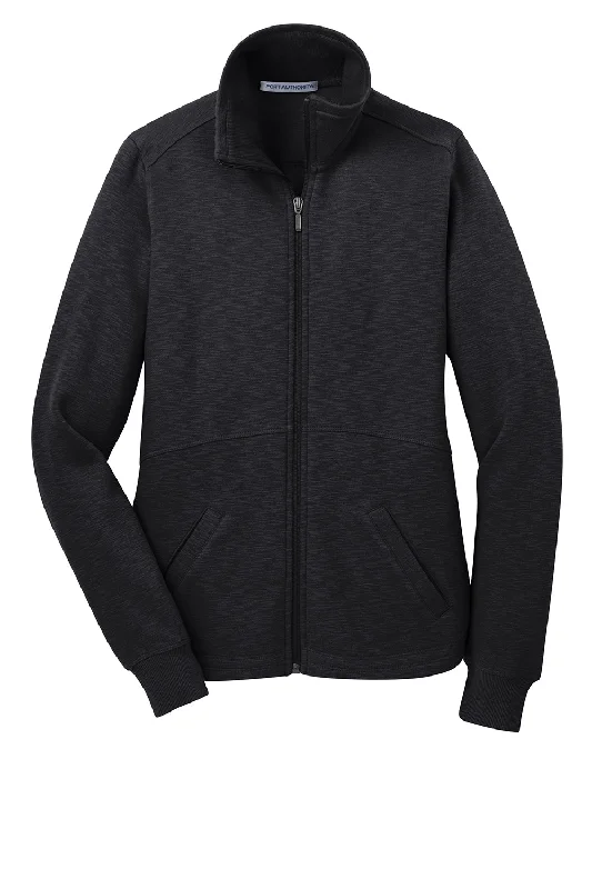 Port Authority Womens Full Zip Fleece Jacket - Black