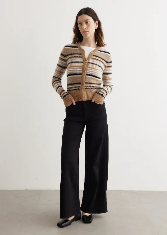 Soft Wool Stripe Cardigan