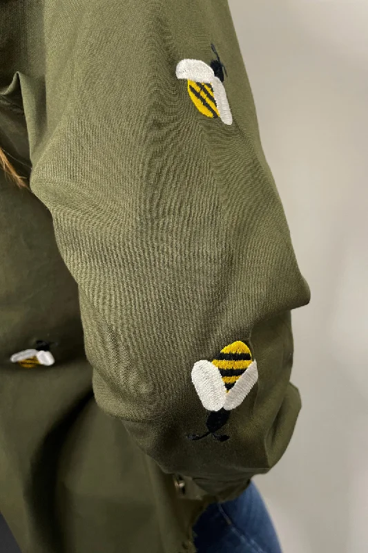 Studded Bee Military Shirt By Pixi Carinval