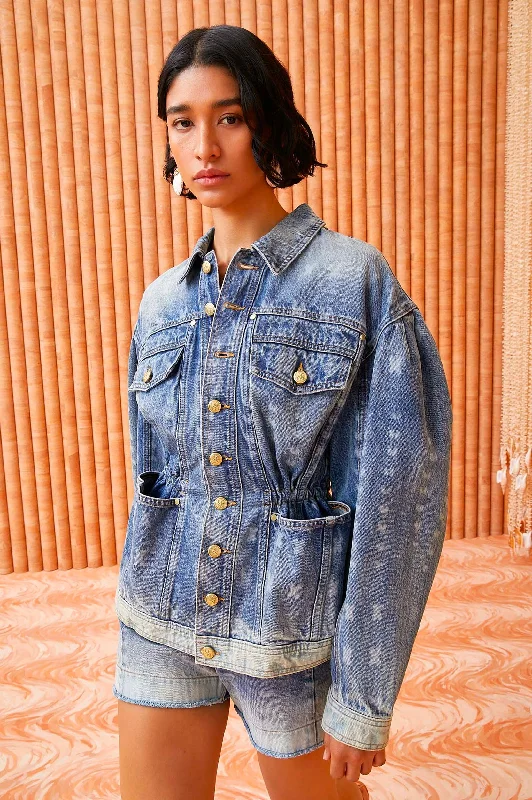 The Odette Jacket in Etched Arashi Wash