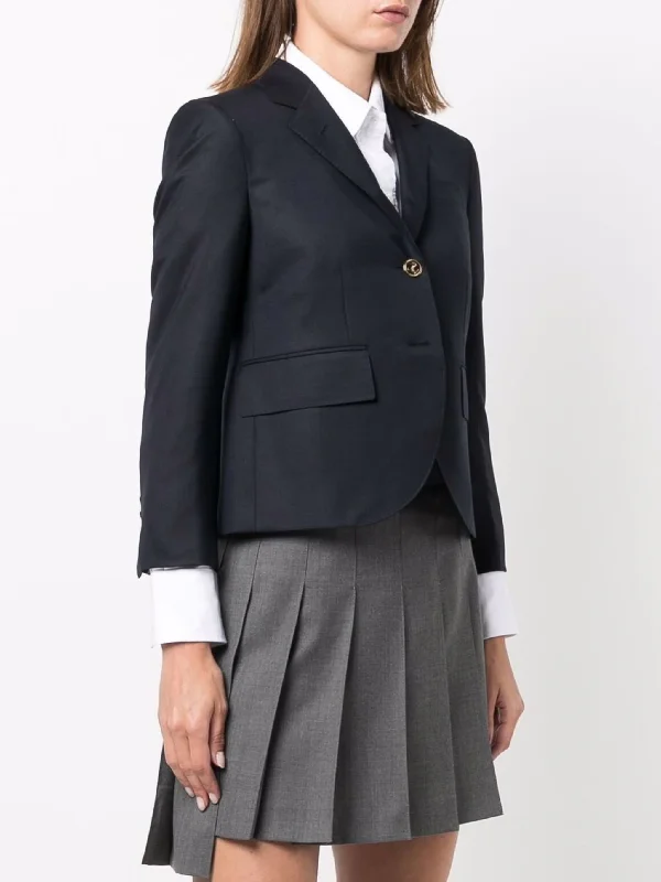 THOM BROWNE Women High Armhole Sport Coat Fit 3 In Super 120’s Twill