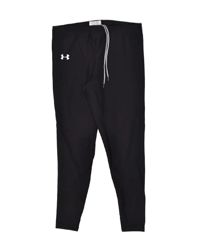 UNDER ARMOUR Womens Cold Gear Tracksuit Trousers UK 20 2XL Black Nylon