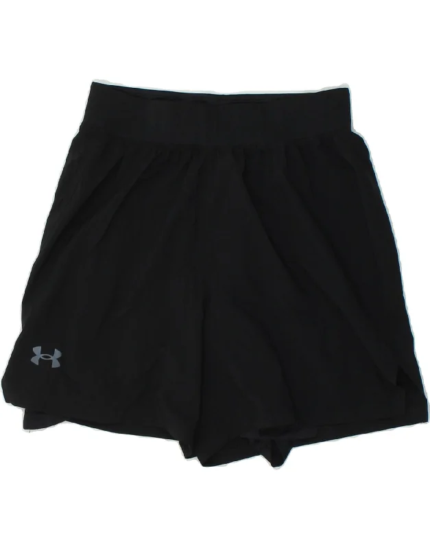 UNDER ARMOUR Womens Sport Shorts UK 12 Medium Black Polyester