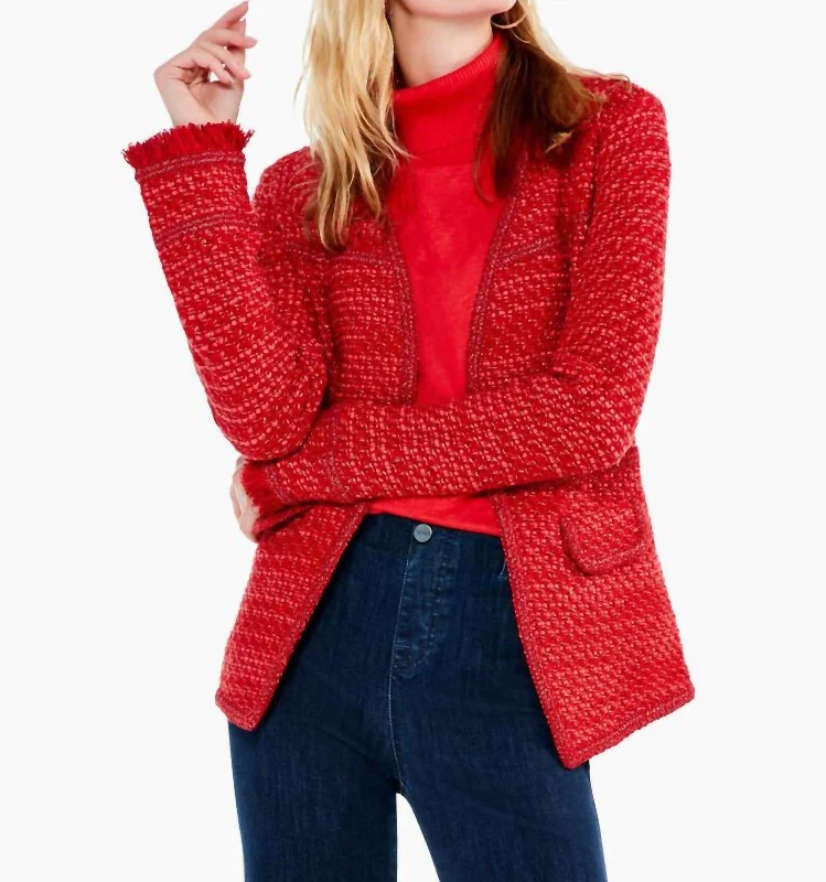 Up Tempo Jacket In Red Mix