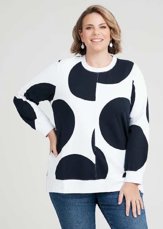 VIRTUELLE - Organic crew neck spot sweater! 12-14