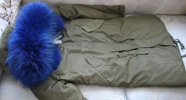 blue - real fur / S