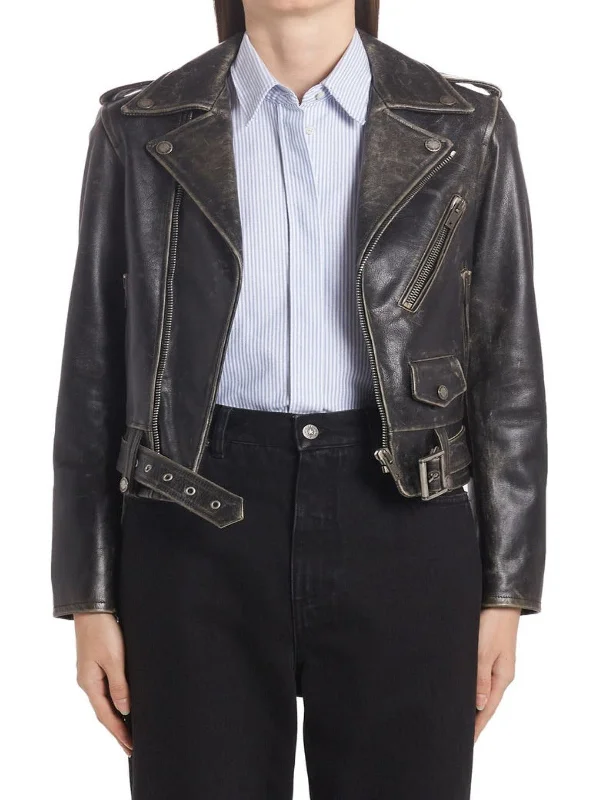 Womens Chiodo Destiny Leather Biker Jacket