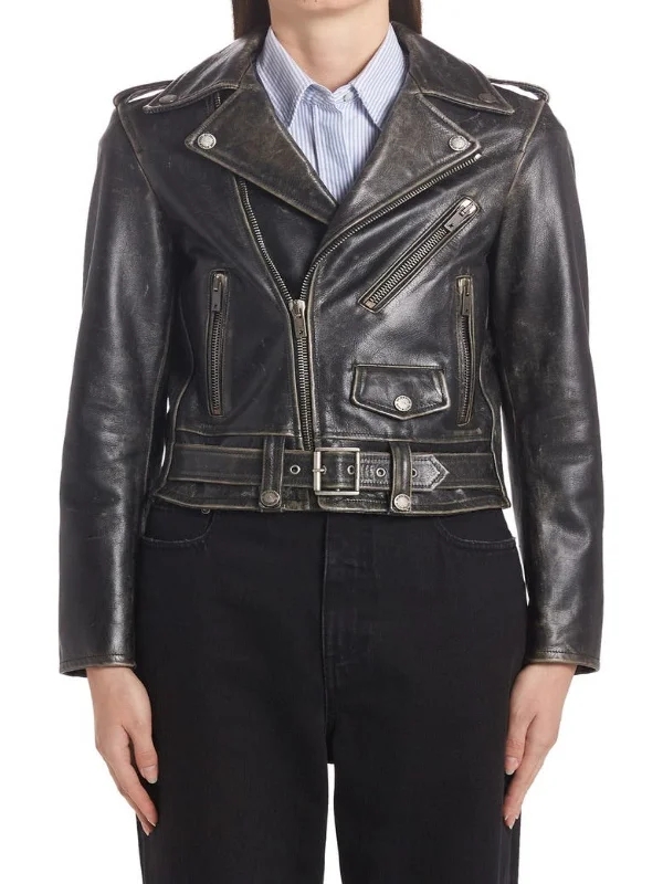 Womens Chiodo Destiny Leather Biker Jacket