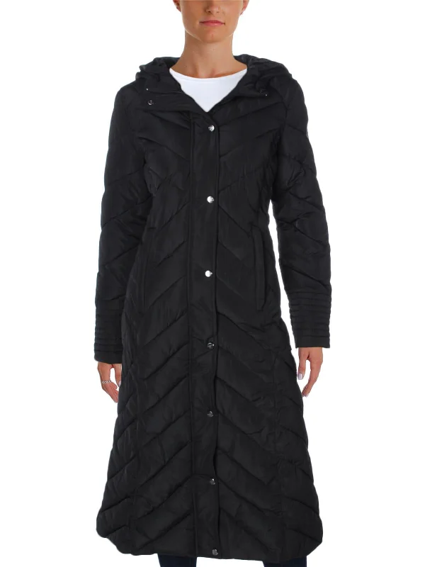 Womens Quilted Hooded Puffer Coat