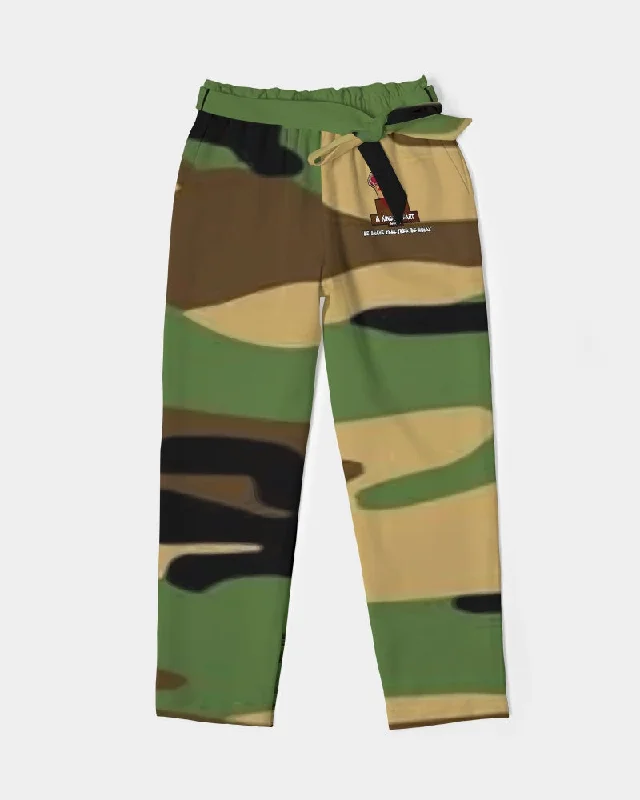 AKH Camouflage Women's Belted Tapered Pants