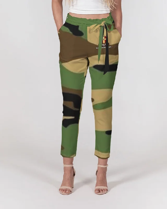 AKH Camouflage Women's Belted Tapered Pants