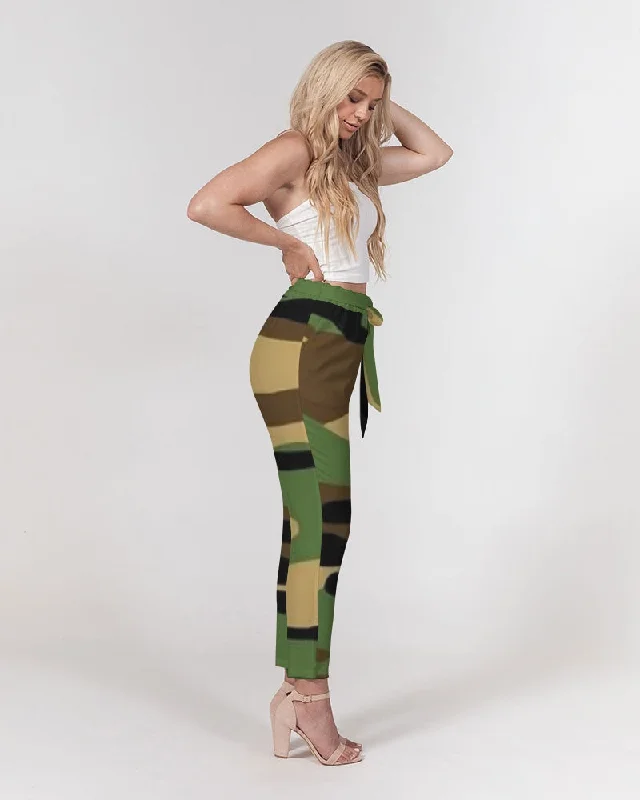 AKH Camouflage Women's Belted Tapered Pants