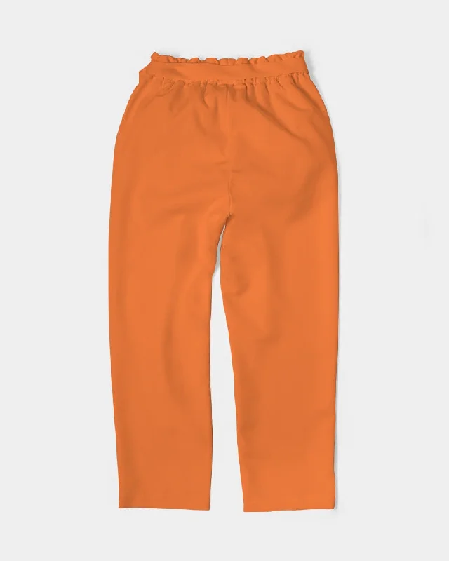 AKH Orange Women's Belted Tapered Pants