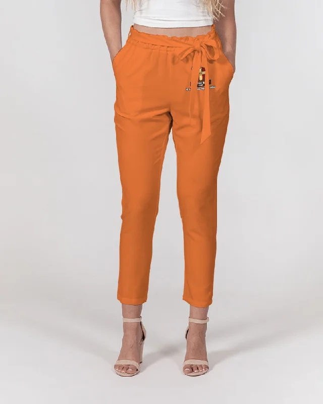 AKH Orange Women's Belted Tapered Pants