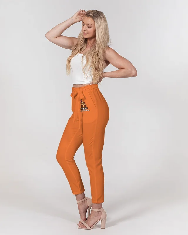 AKH Orange Women's Belted Tapered Pants