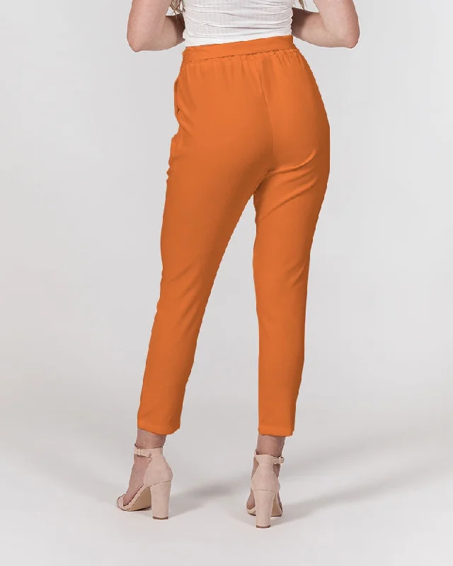 AKH Orange Women's Belted Tapered Pants