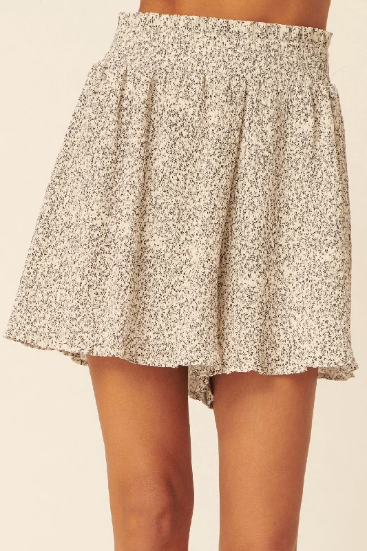 All Abloom Wide-Leg Floral Culotte Shorts