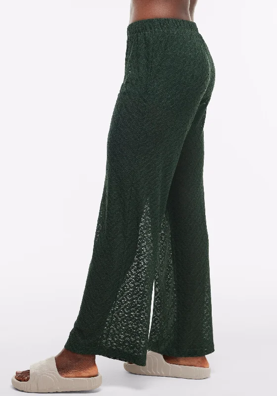 Stretch Crochet Wide Leg Pant