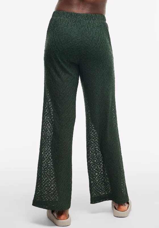 Stretch Crochet Wide Leg Pant