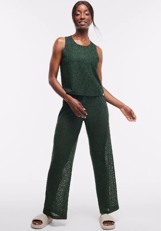 Stretch Crochet Wide Leg Pant