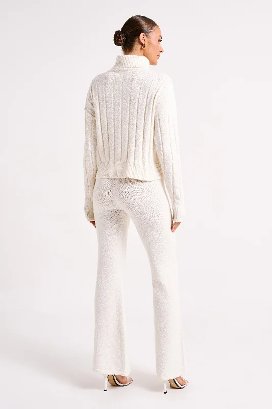 Angelina Knit Pants - Ivory