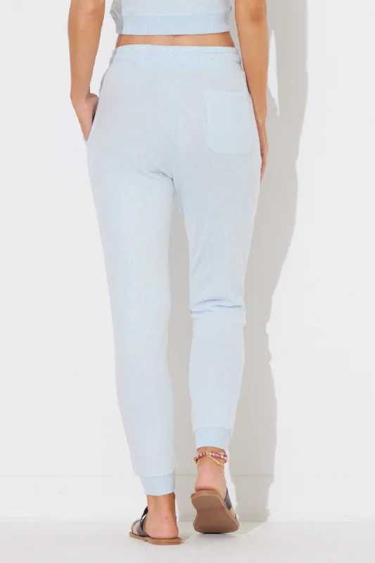 Heather Sky Blue Hacci Jogger