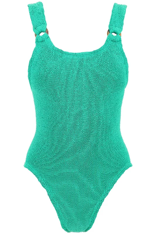 domino swimsuit DOMINO SWIM M CRINKLE EMERALD