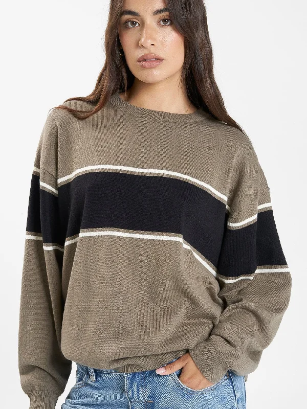 Emblem Slouch Knit - Canteen