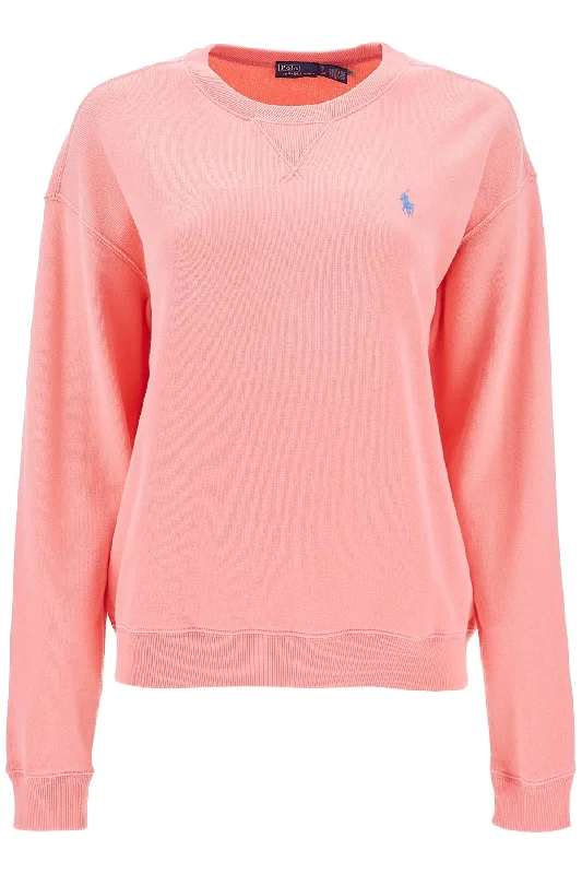 embroidered logo sweatshirt 211935582002 RIBBON PINK