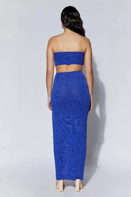 Estere Towelling Bandeau - Persian Blue