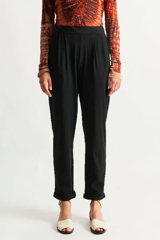 Black Easy Cuff Pant