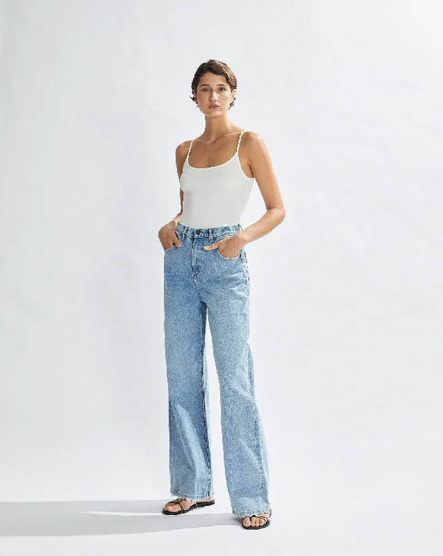 Harley High Rise Jeans Mid Blue Cropped