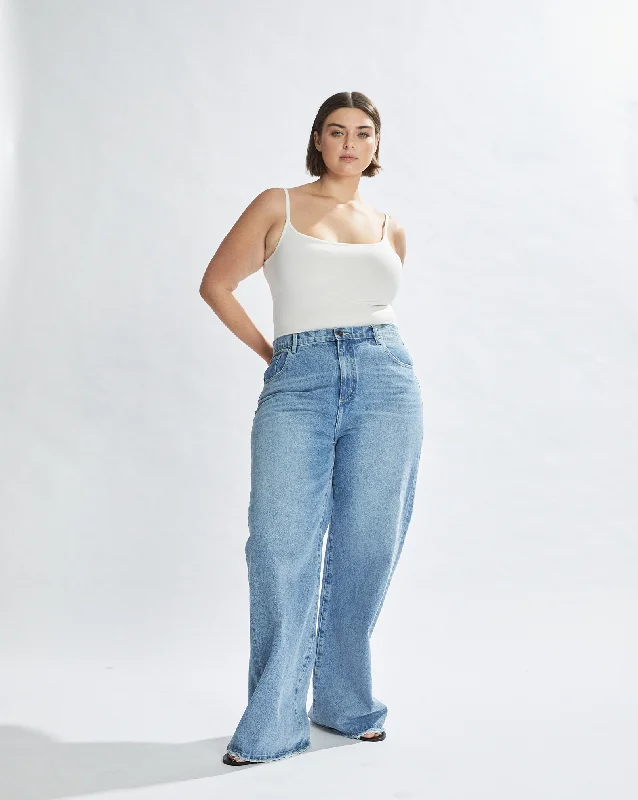 Harley High Rise Jeans Mid Blue Cropped