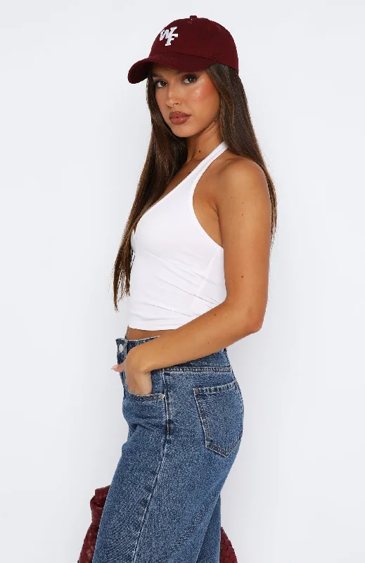 Have To Getaway Halter Top White