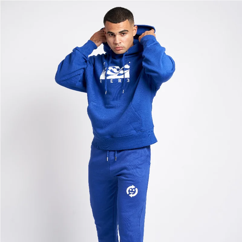 UNISEX HOODIE ""CARE ABOUT OCEAN"" IN BLUE