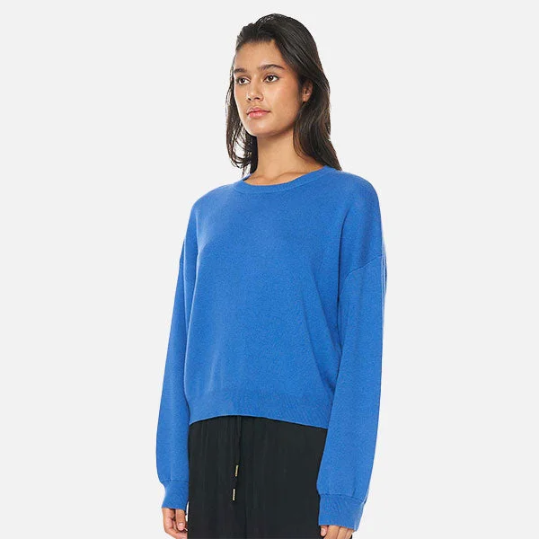 Huffer Bella Crop Knit - Ripple Blue