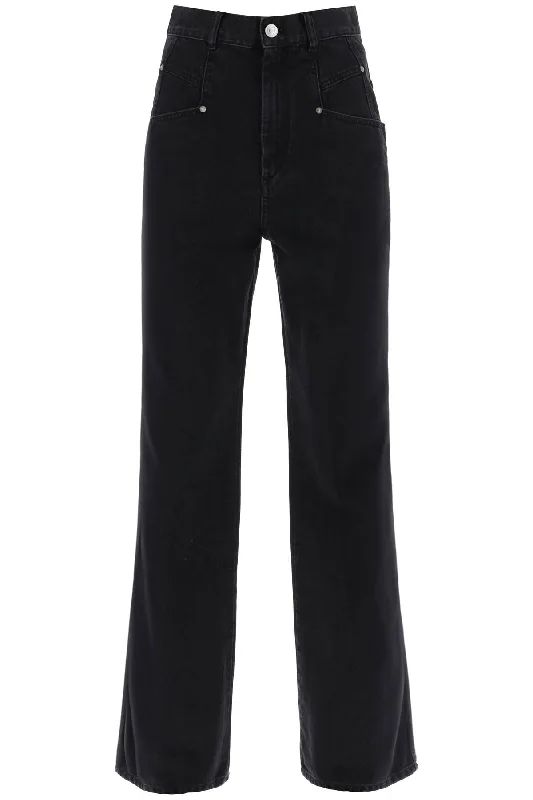 Isabel marant 'dileskoa' straight cut jeans PA0053FA A1H25I BLACK