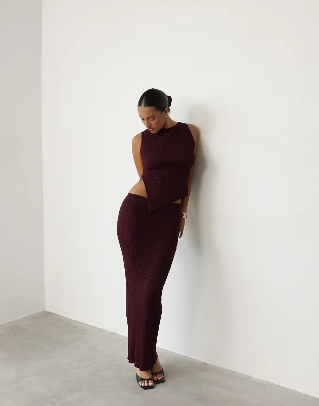 Kienna Maxi Skirt (Plum)