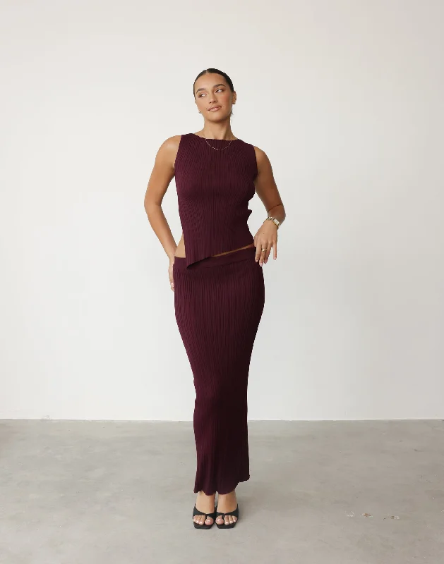 Kienna Maxi Skirt (Plum)