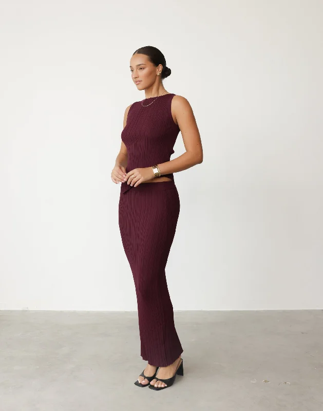 Kienna Maxi Skirt (Plum)