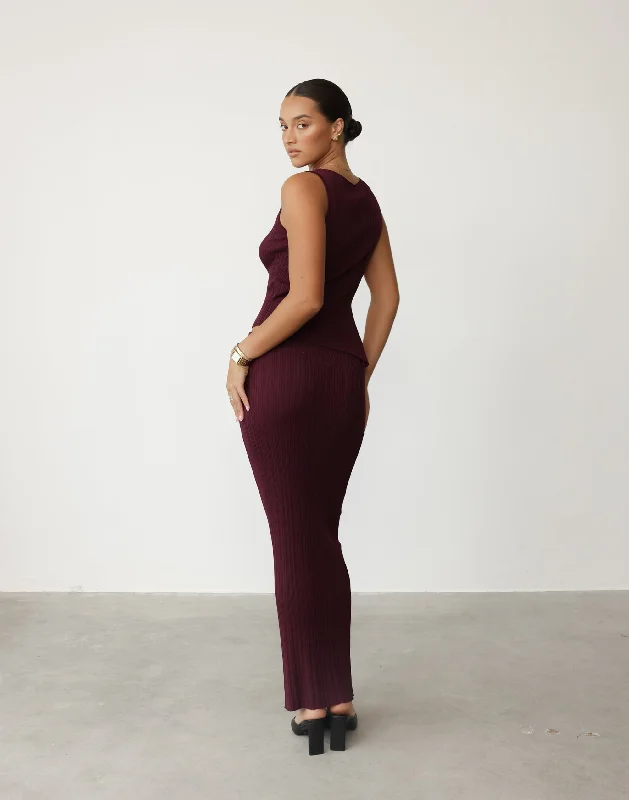 Kienna Maxi Skirt (Plum)